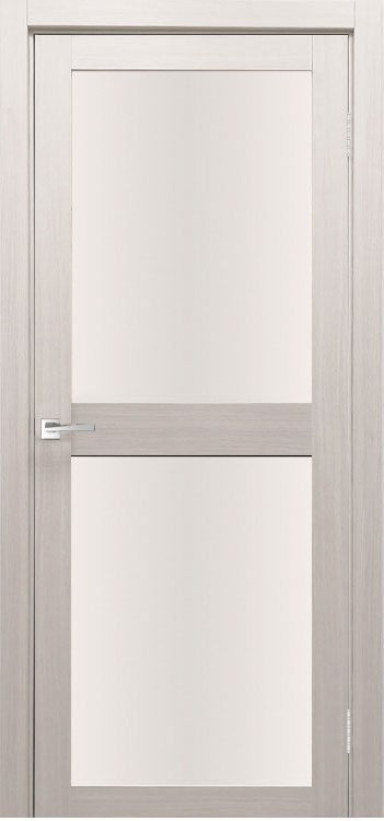 Фото Межкомнатная дверь Легенда Z-6 тон Белая лиственница Остекление Сатинат белое