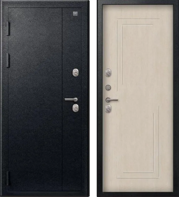 Фото Дверь Термо-100 Черный муар - Седой дуб DIS007365